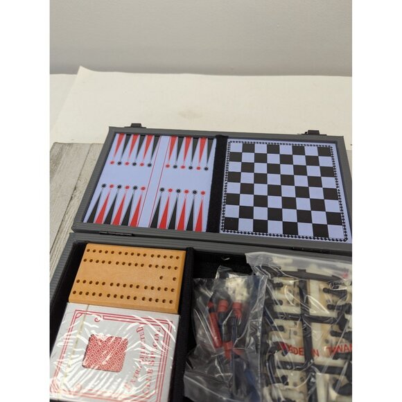 Magnetic Travel 6 Game Set in Travel Attache Case Complete Tiawan - Picture 8 of 8